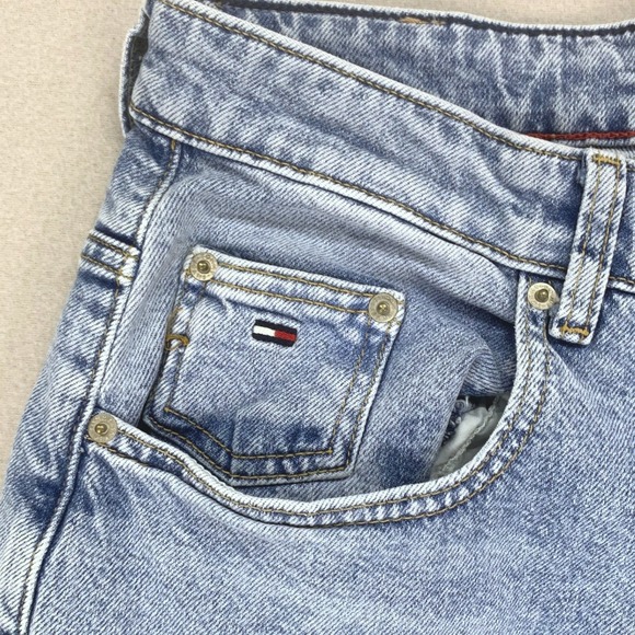 Tommy Hilfiger Jeans Womens 31 Charlie Mid-Loose Wide Leg Light Wash Stretch - Picture 5 of 16